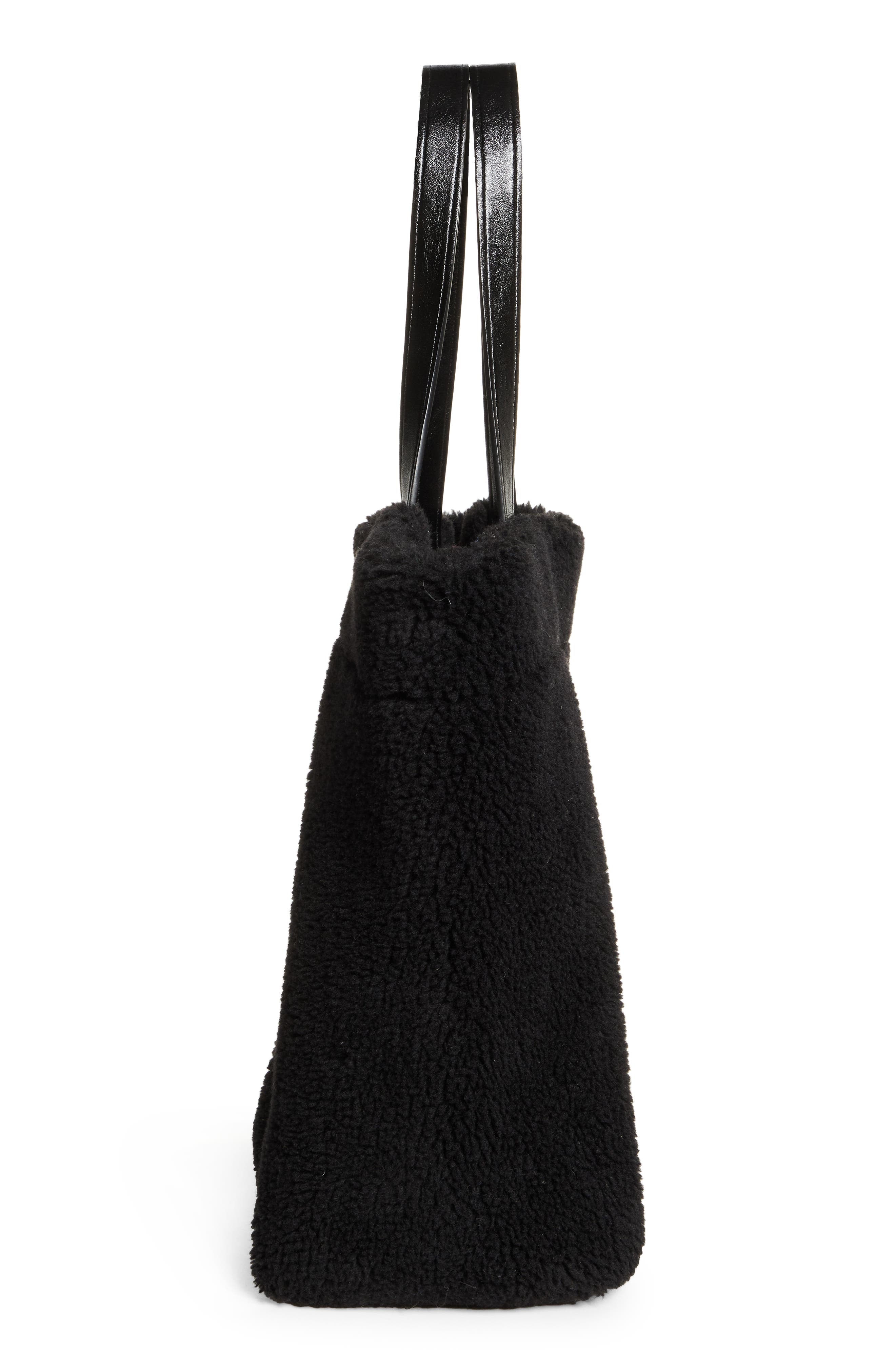 Stand Studio Large Faux Shearling Tote, Alternate, color, 