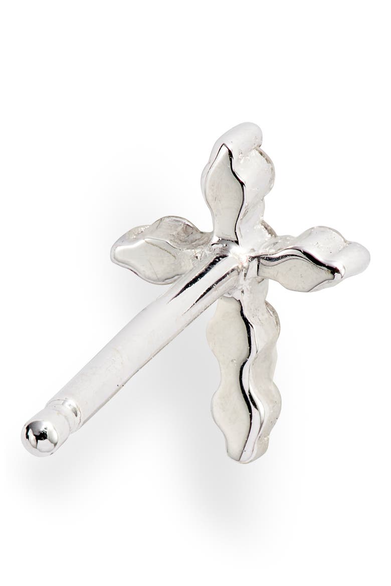 Diamond Cross Stud Earrings (Nordstrom Exclusive), Alternate, color, WHITE GOLD/ DIAMOND