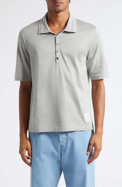 4-Bar Cotton Jersey Polo