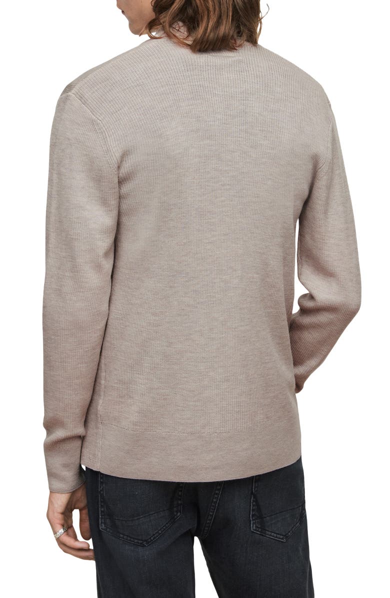 AllSaints Mode Merino Wool Open Front Cardigan, Alternate, color,