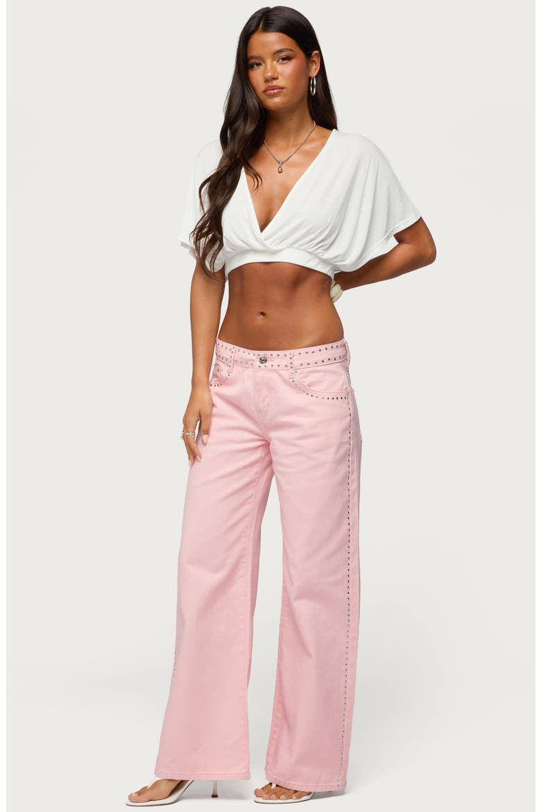 Candela V-Neck Crop Top, Alternate, color, CREAM