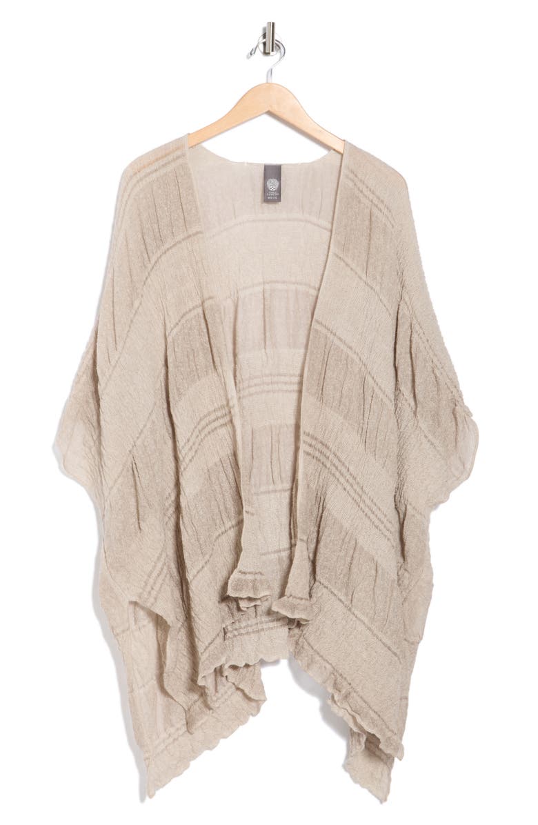 Vince Camuto Gathered Ruched Duster, Alternate, color, Light Grey