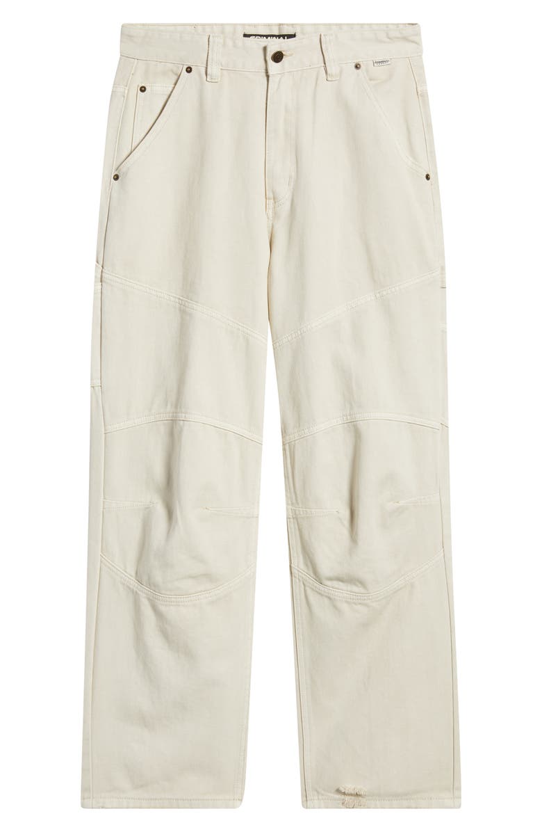 CRIMINAL DAMAGE Franklin Distressed Carpenter Jeans, Main, color, Ecru