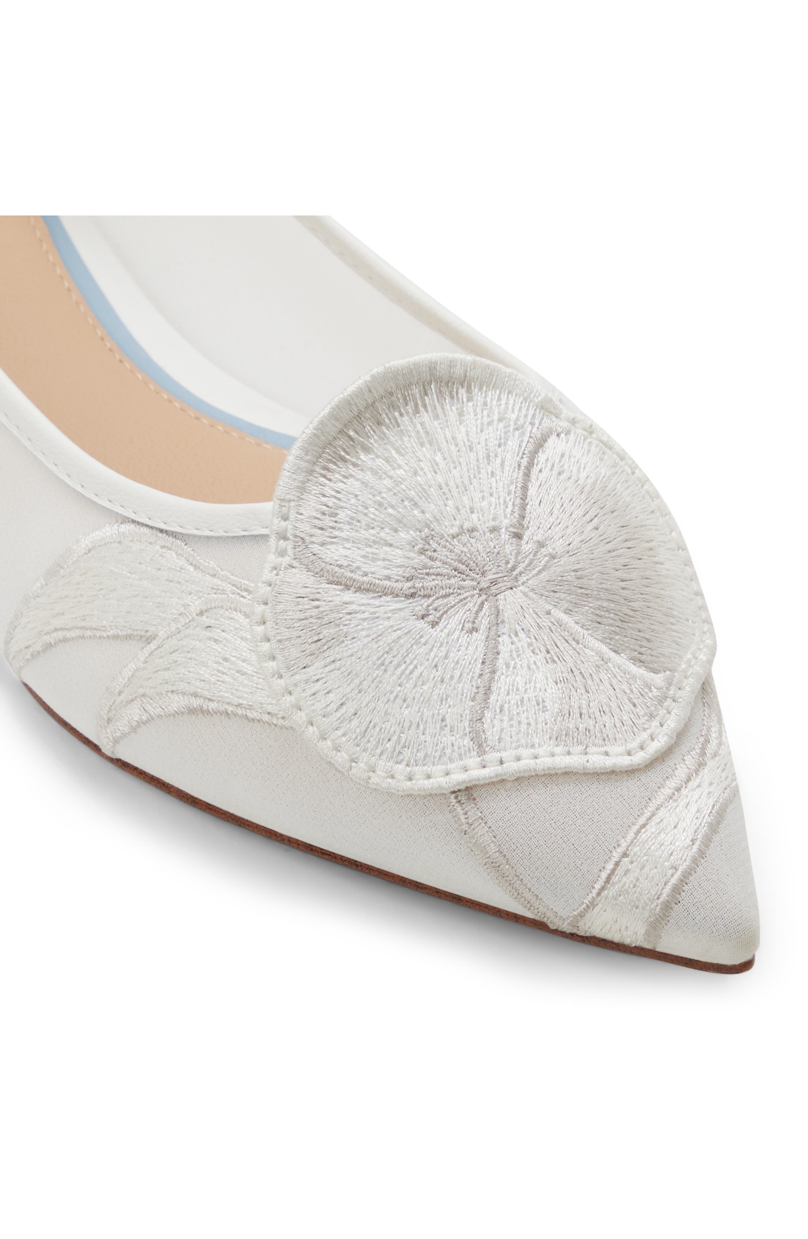 Ted Baker Ella Mae Pointed Toe Flat, Alternate, color, White