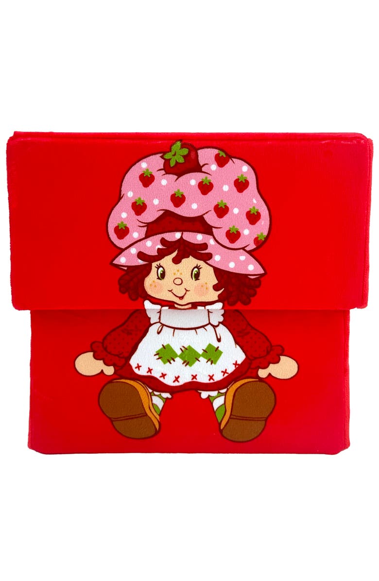 Strawberry Shortcake 12 Inch Storage Box, Fabric Bin with Lid, Main, color, Red
