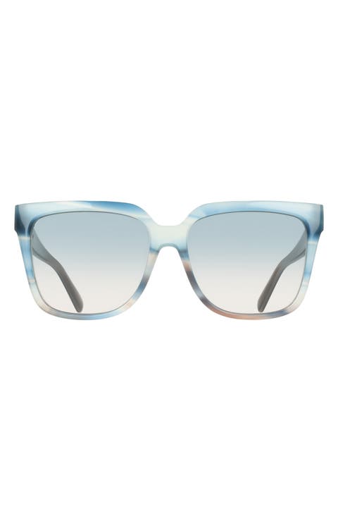58mm Rectangular Sunglasses