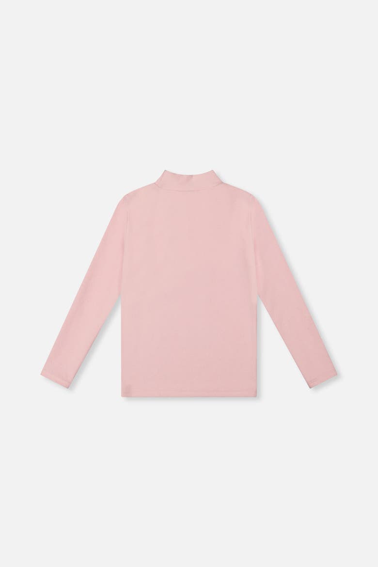 Ribbed Mock Neck Long Sleeve Top, Alternate, color, Pale Dusty Pink