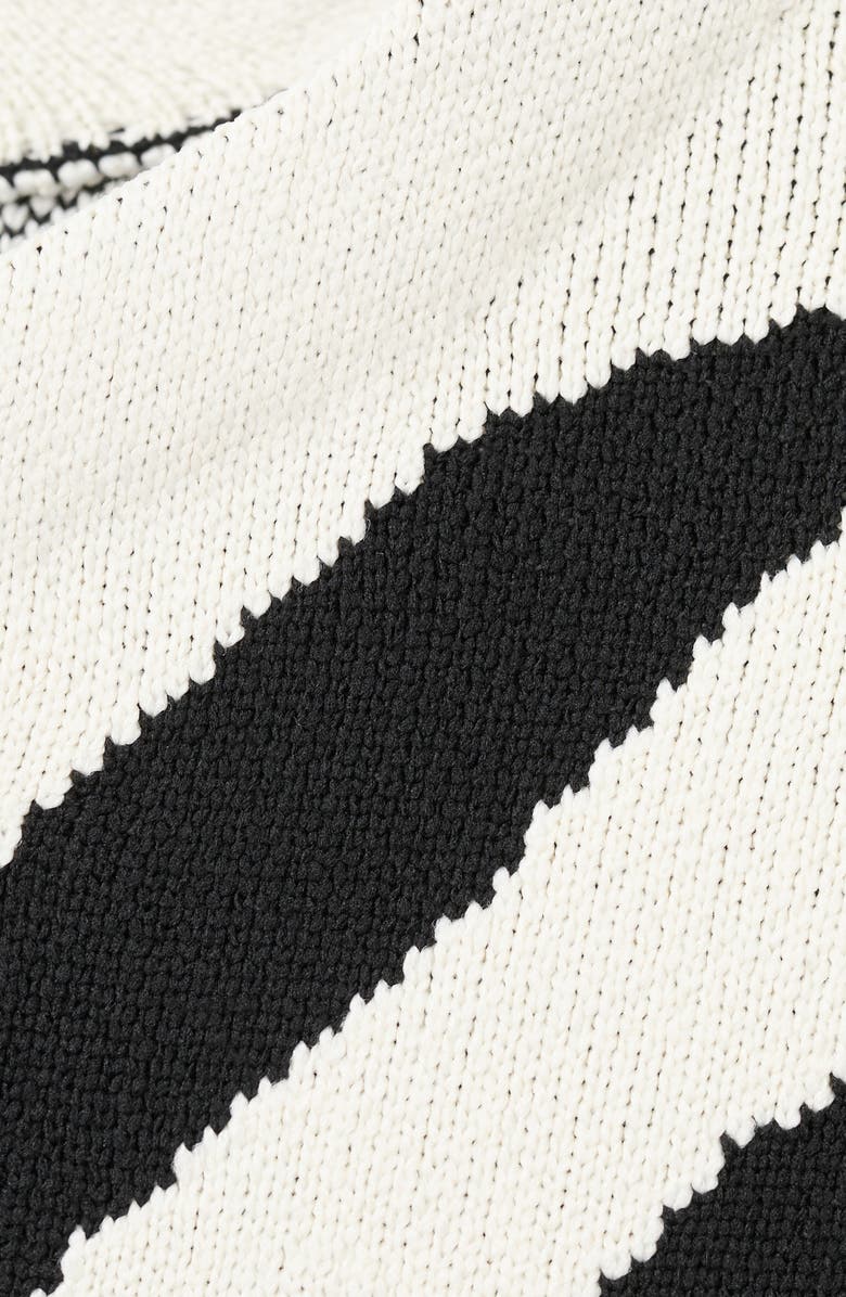 MANGO Zebra Print Sweater, Alternate, color, Black