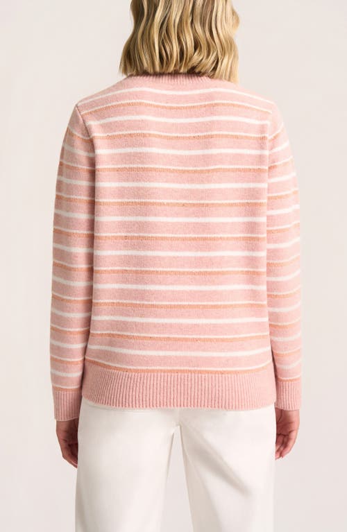 Matty M . Sophia Stripe Sweater In Pink