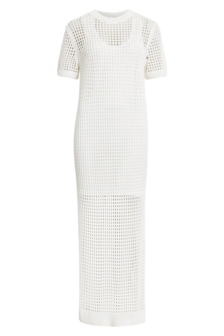 Paloma Open Stitch Dress, Alternate, color, CHALK WHITE