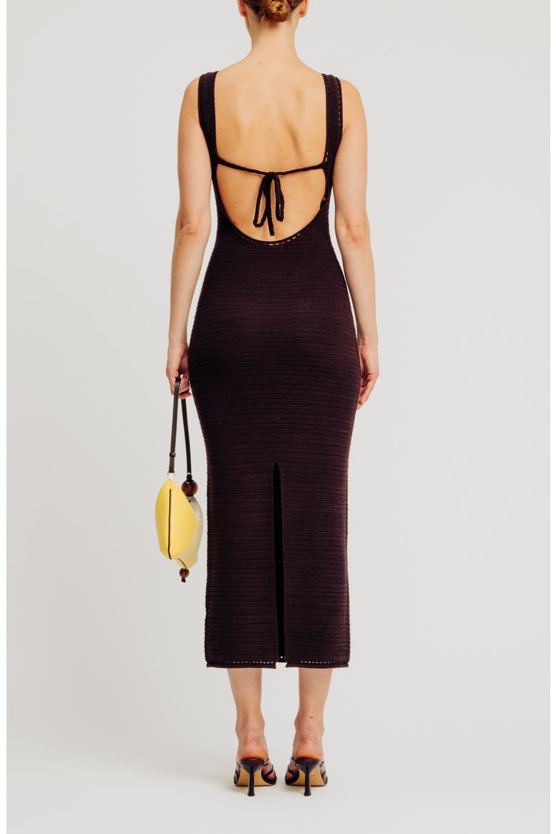 Madi Sleeveless Knit Dress, Alternate, color, CHOCOLATE MARL