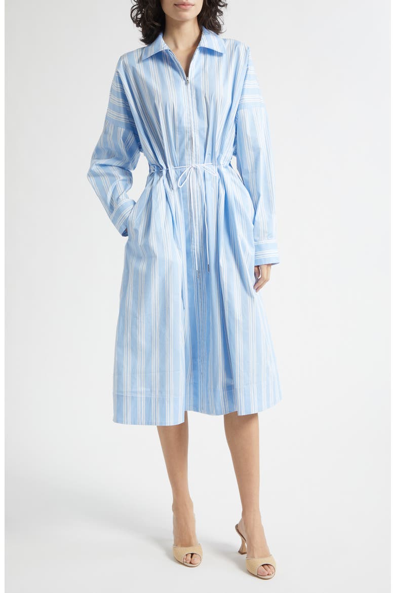 Chi Stripe Midi Shirtdress, Main, color, VENTURA STRIPE