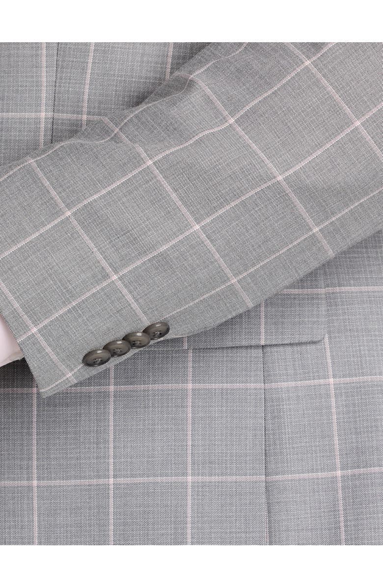 Michael Kors Big
Tall Windowpane Suit Jacket, Alternate, color, Grey