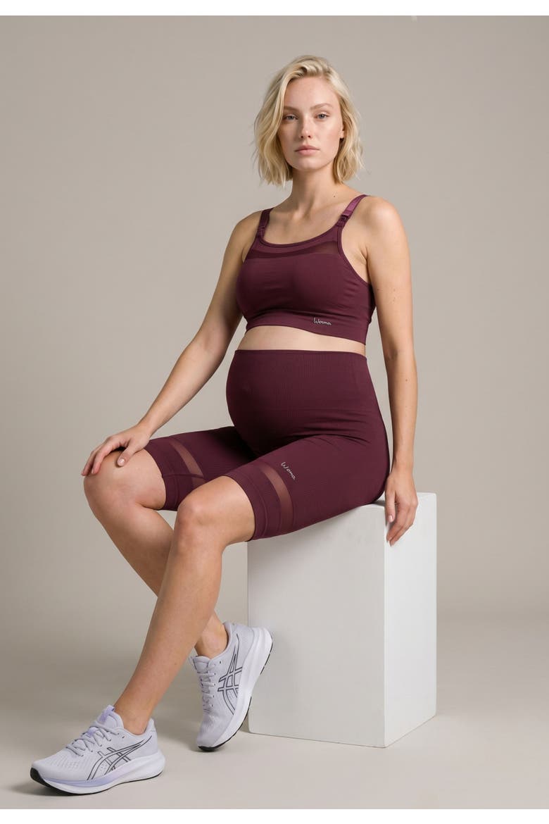 Sport and maternity bike short - Women's, Alternate, color, Plum