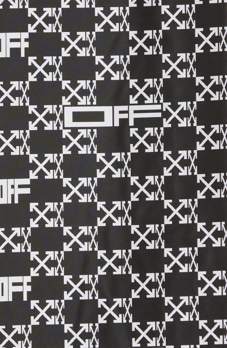 Off-White Monogram Print Hooded Windbreaker, Alternate, color, 