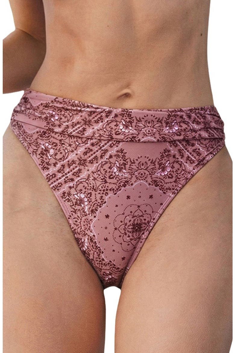 High Waist Bikini Bottoms, Main, color, PINK