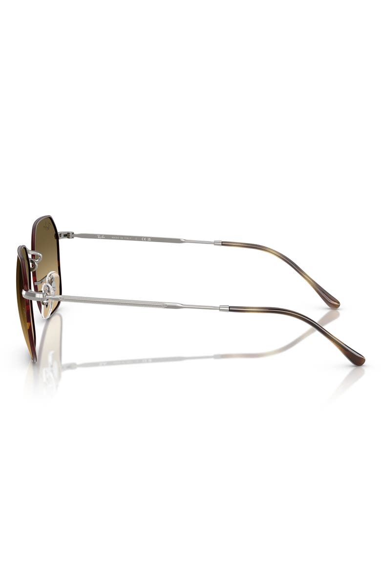 Ray-Ban 55mm Gradient Geometric Sunglasses, Alternate, color, Brown Grad