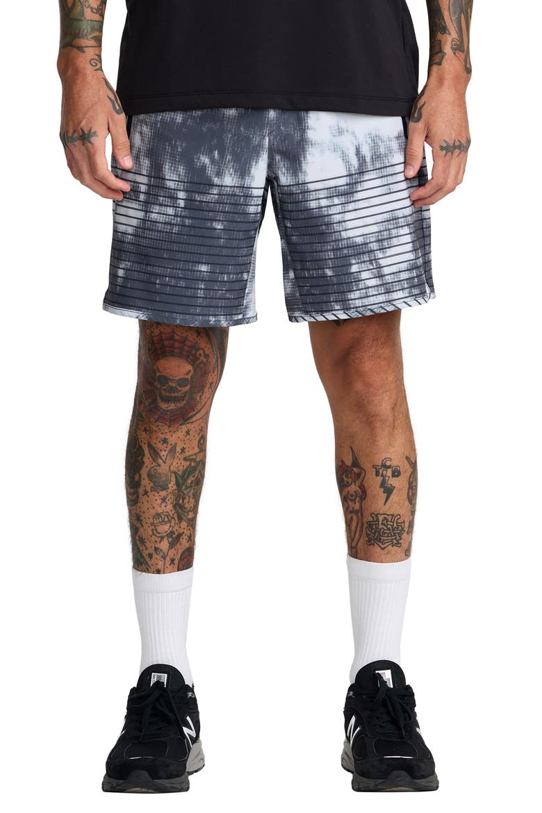 Yogger Stretch Shorts, Main, color, BLACK BLUR