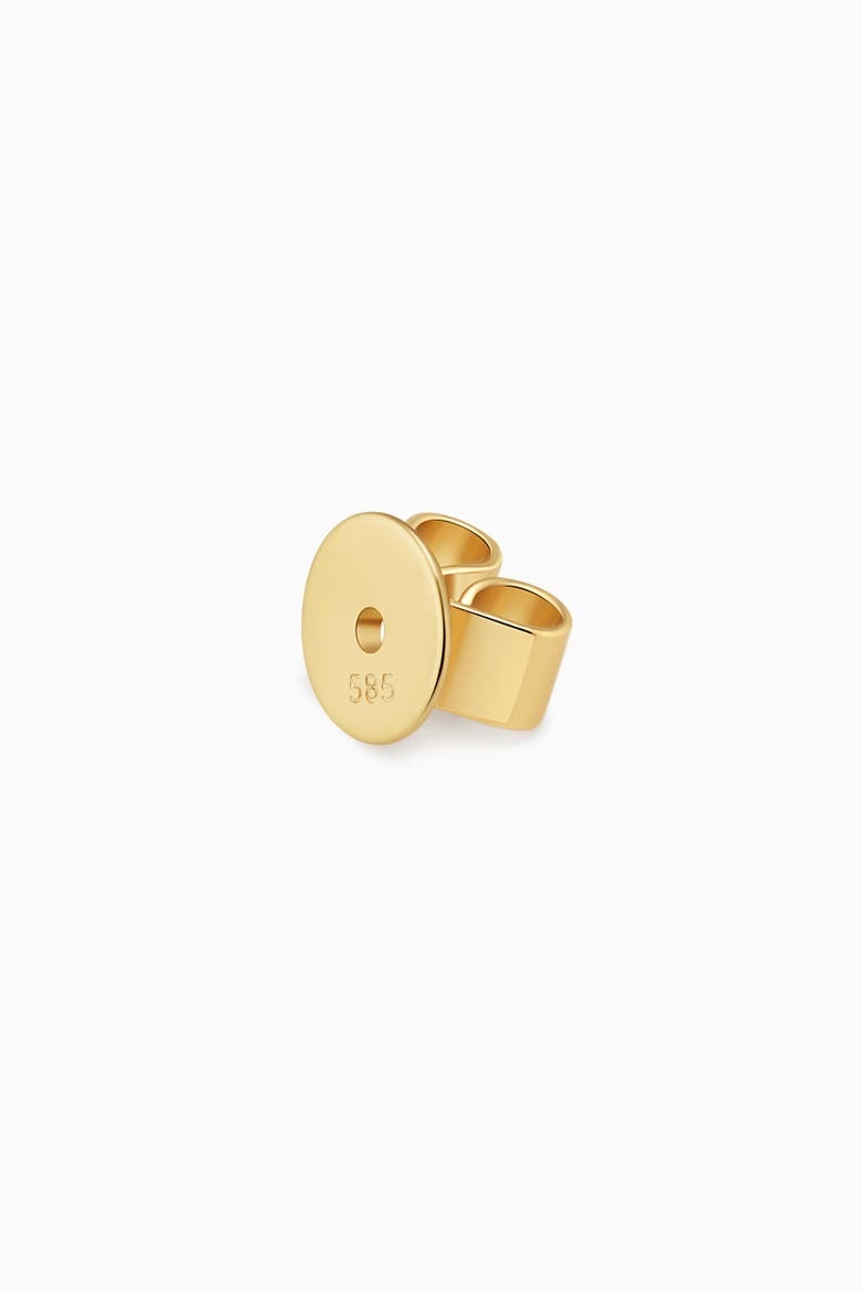 14K Gold Luxe Letter Diamond Initial Single Stud, Alternate, color, Yellow Gold - Q