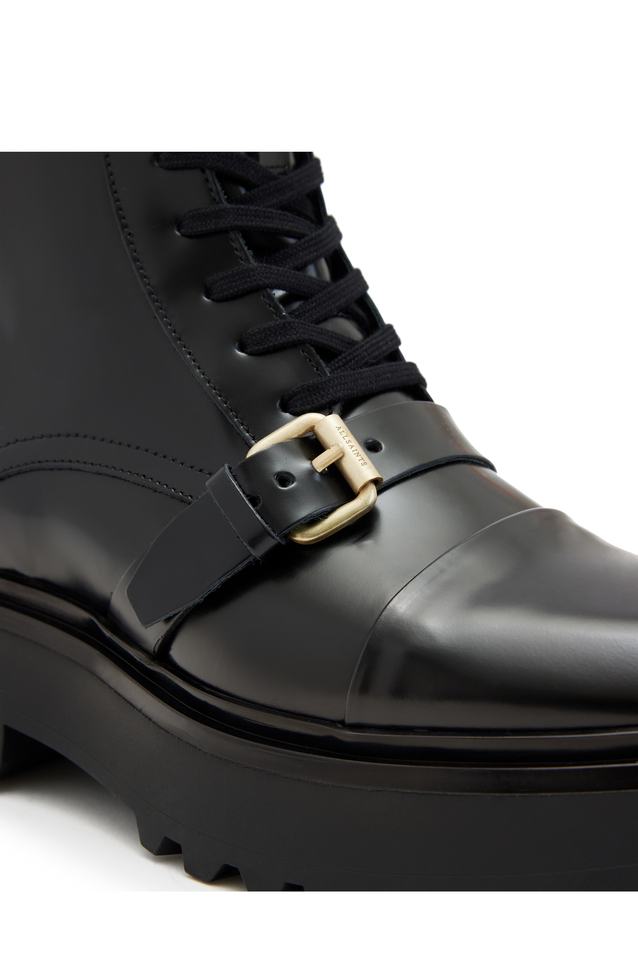 AllSaints Stellar Cap Toe Combat Boot, Alternate, color, 