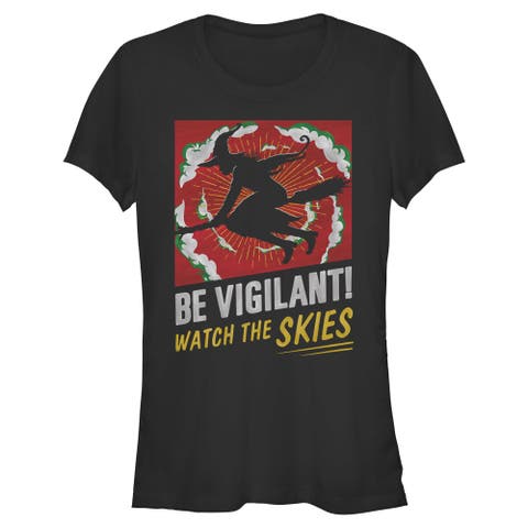 Junior's Wicked For Good Elphaba Watch the Skies  Graphic T-Shirt