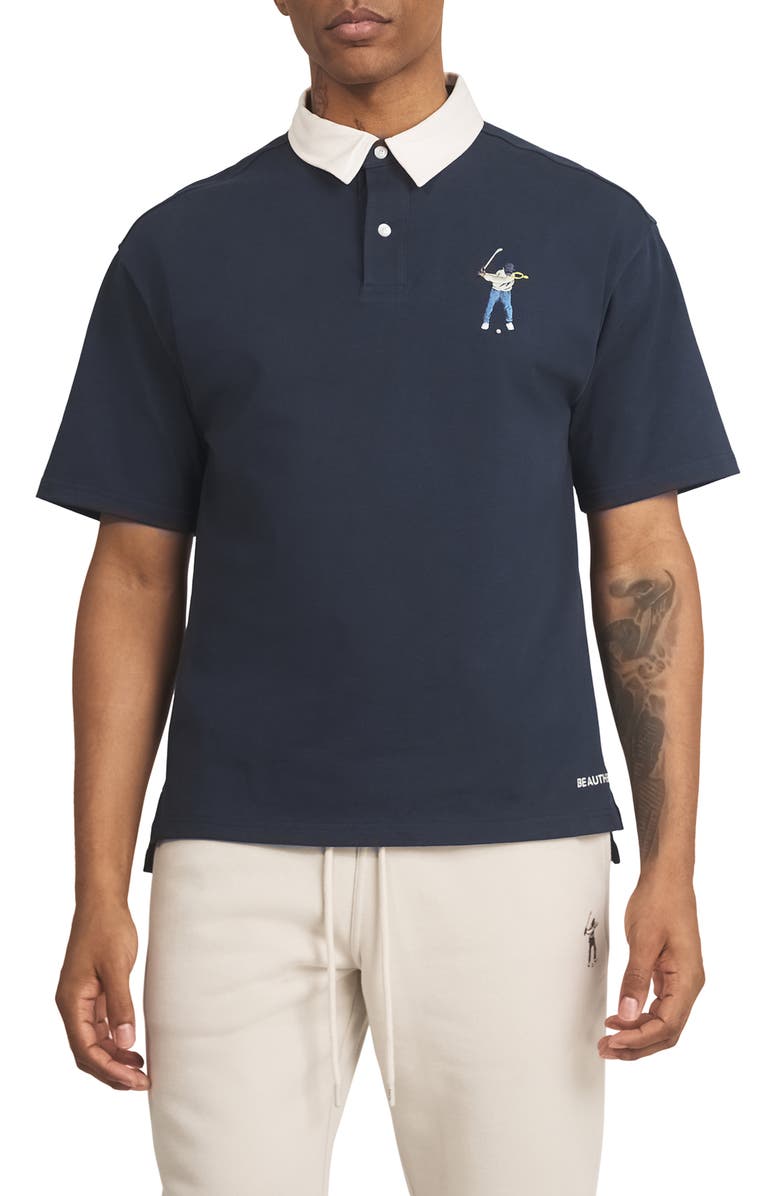 Eastside Golf Short Sleeve Rugby Shirt, Main, color, 