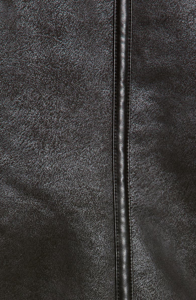 Sam Edelman Short Faux Shearling Trim Aviator Jacket, Alternate, color,