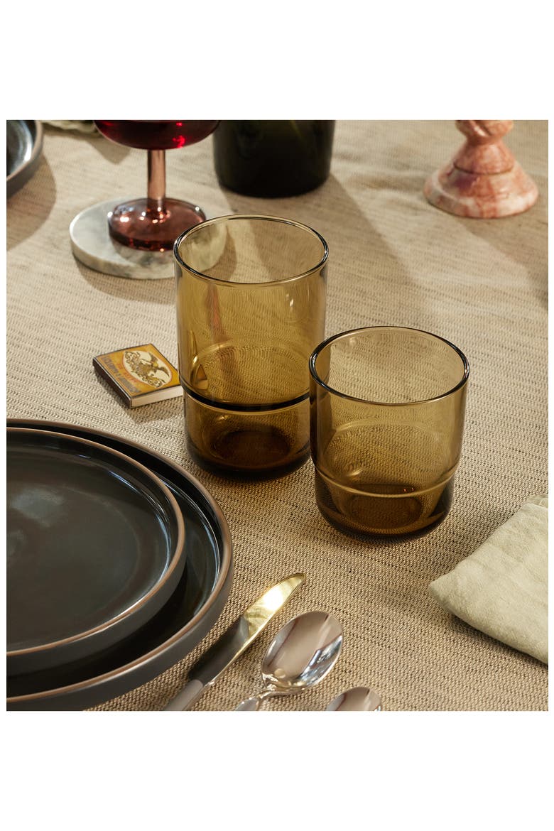 Set of 4 Salad Plates, Alternate, color, CHAR