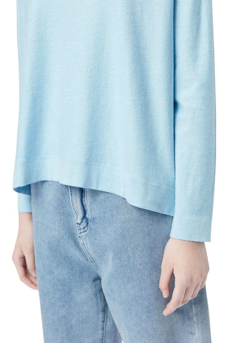 Boatneck Cotton Silk Cashmere Blend Sweater, Alternate, color, aquamarine