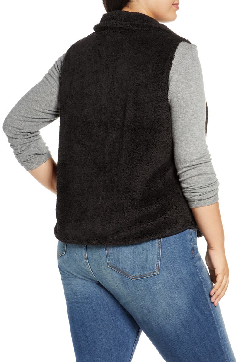 Bobeau Cozy Faux Shearling Vest, Alternate, color, 