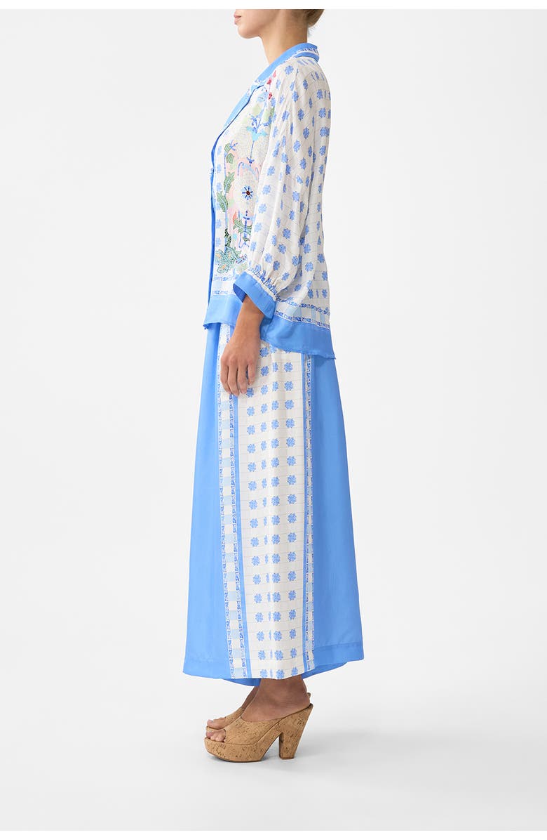 Camilla Shirt With Gathered Cuff, Alternate, color, Midsummer Mosaics