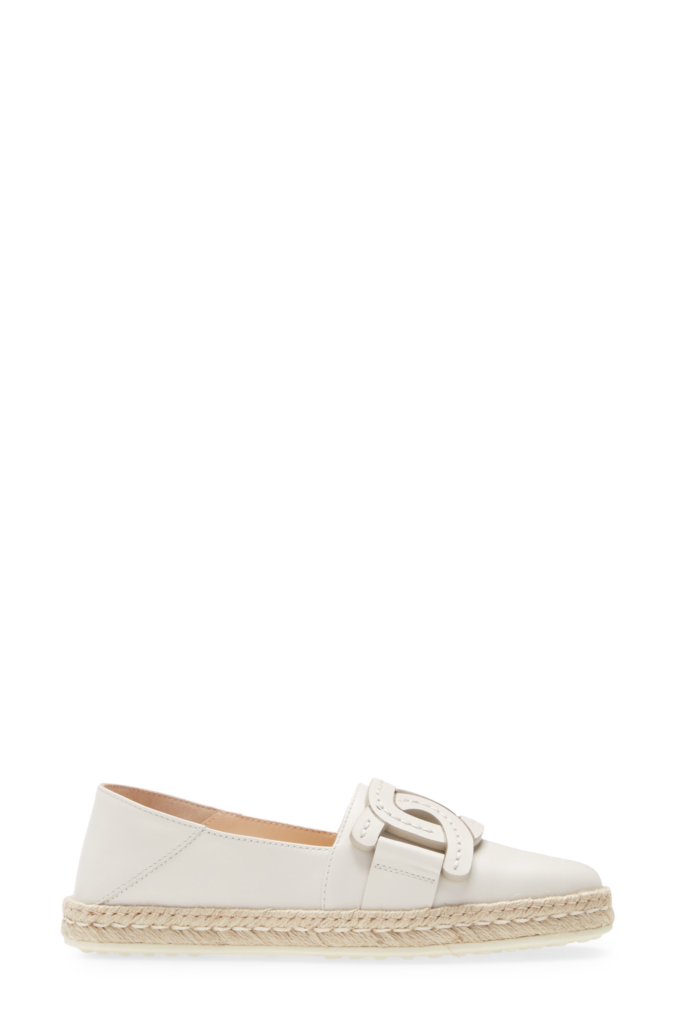 Tod's Kate Chain Detail Convertible Espadrille Flat, Alternate, color, 