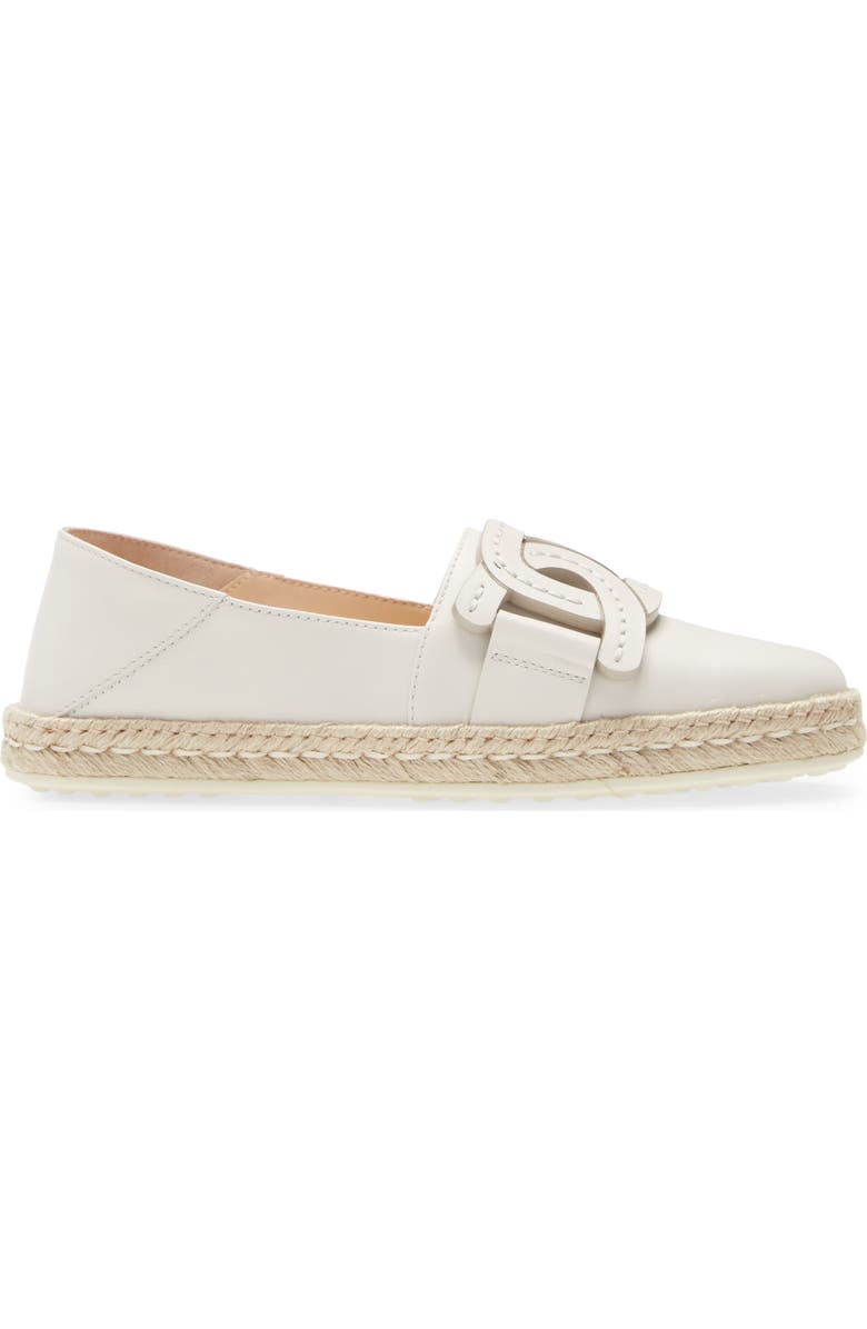 Tod's Kate Chain Detail Convertible Espadrille Flat, Alternate, color,