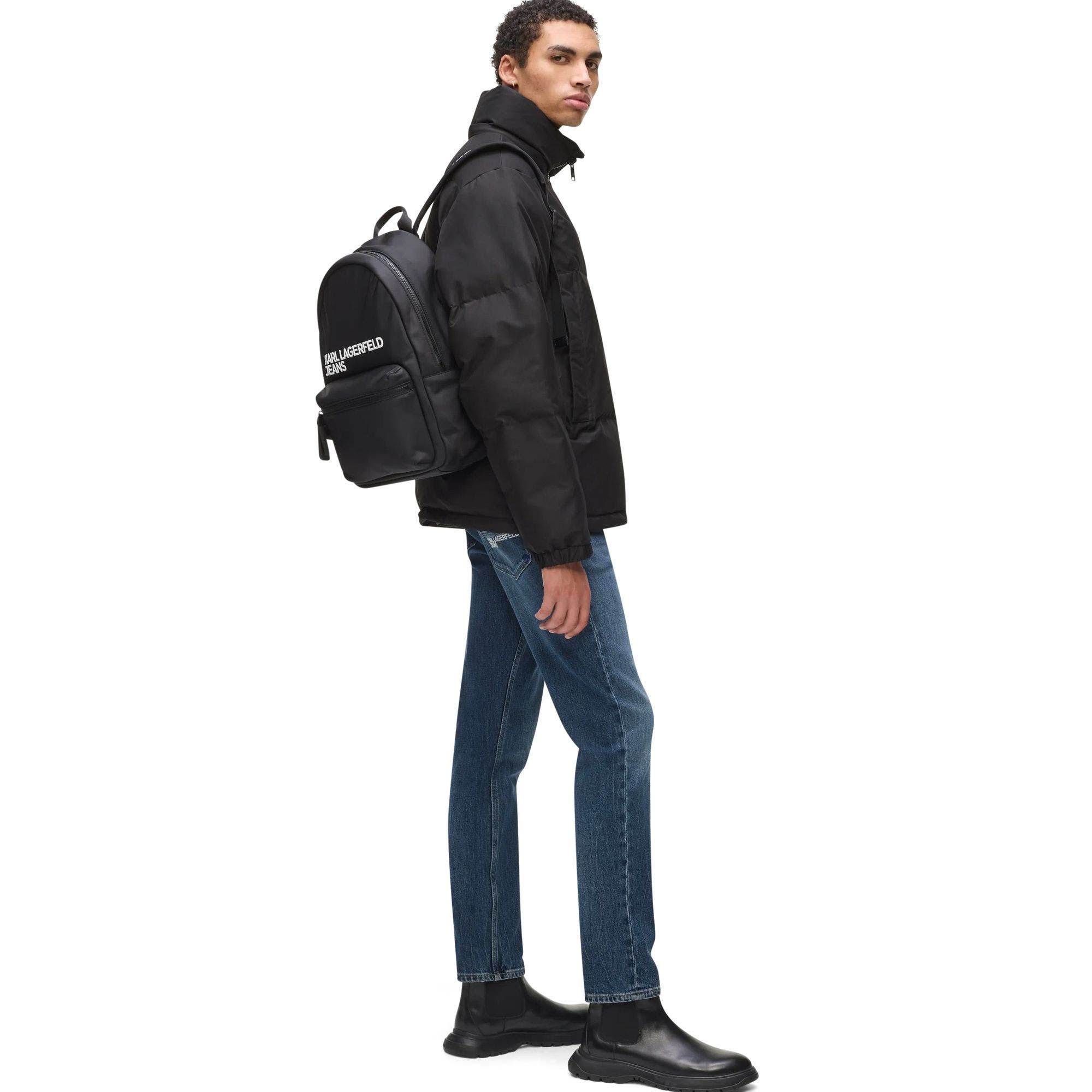 Men's Essential Nylon Backpack, Alternate, color, Black