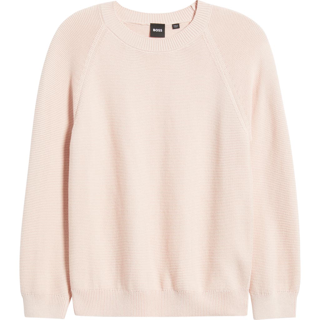 Hugo Boss Boss Fovila Crewneck Sweater In Neutral