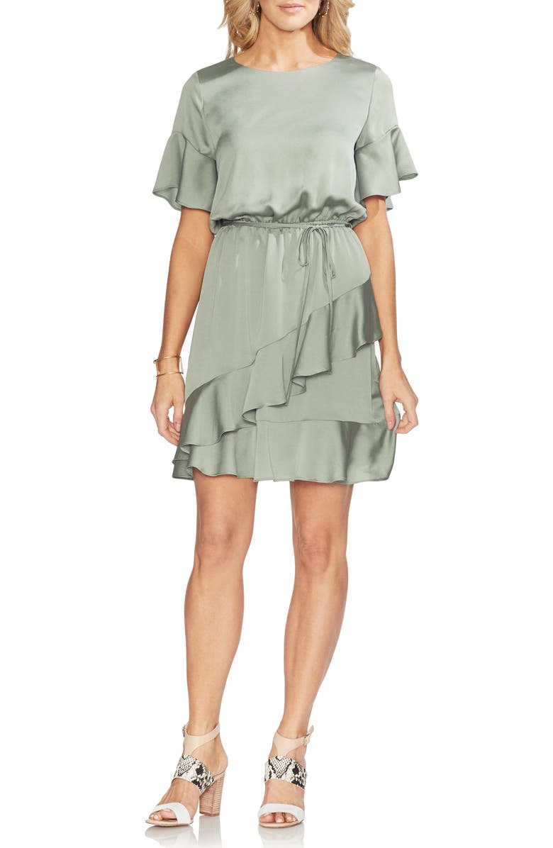 Vince Camuto Ruffle Sleeve Blouson Minidress, Main, color,