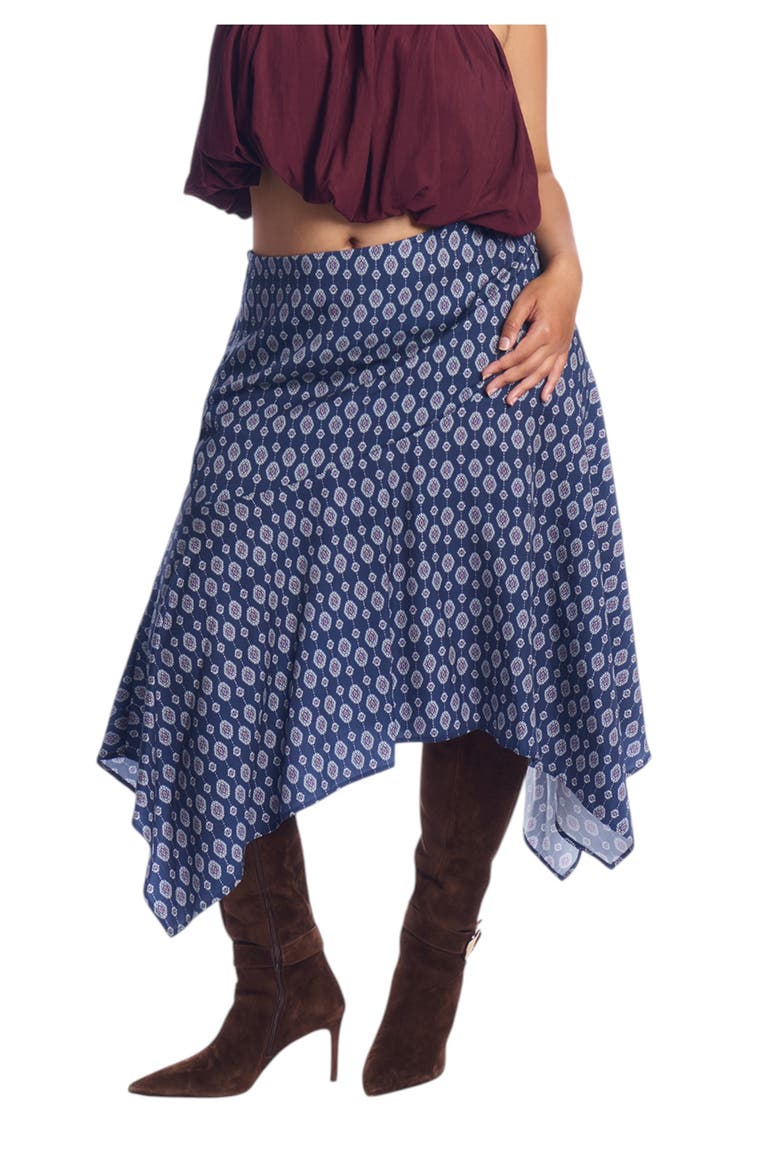 Asymmetric Printed Skirt (plus), Main, color, PRINT