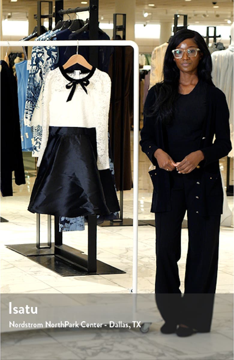 Kids' Long Sleeve Mixed Media Party Dress, sales video thumbnail