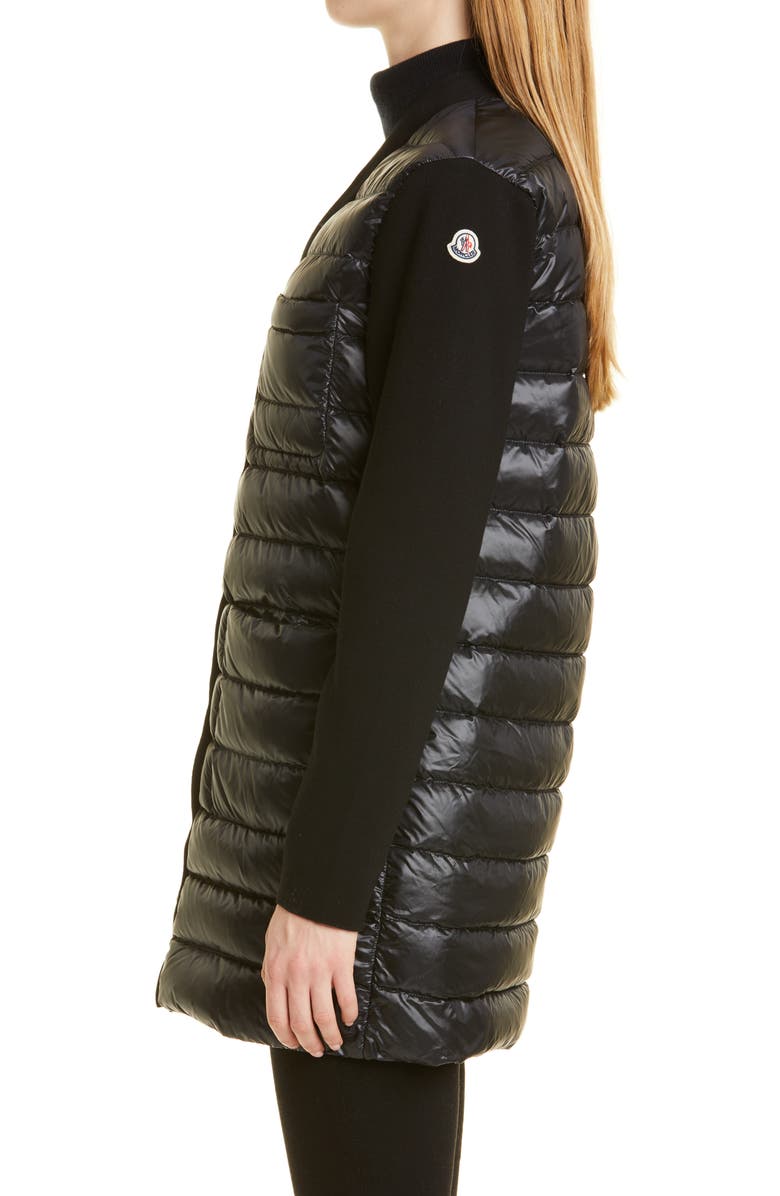 Moncler Women's Belted Knit & Down Cardigan, Alternate, color, 