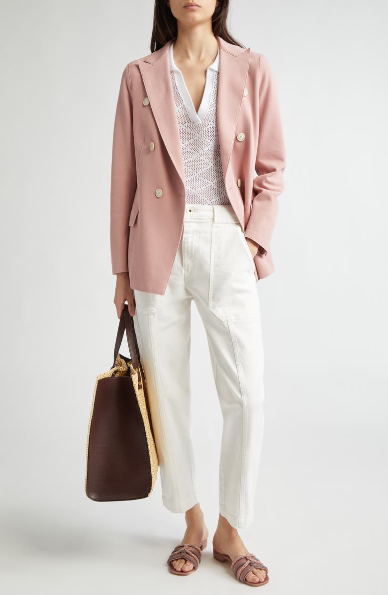 Eleventy Short Sleeve Polo Sweater, Alternate, color, 