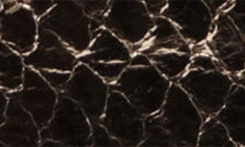 Frances Valentine Snakeskin Embossed Metallic Leather Card Case In Gold