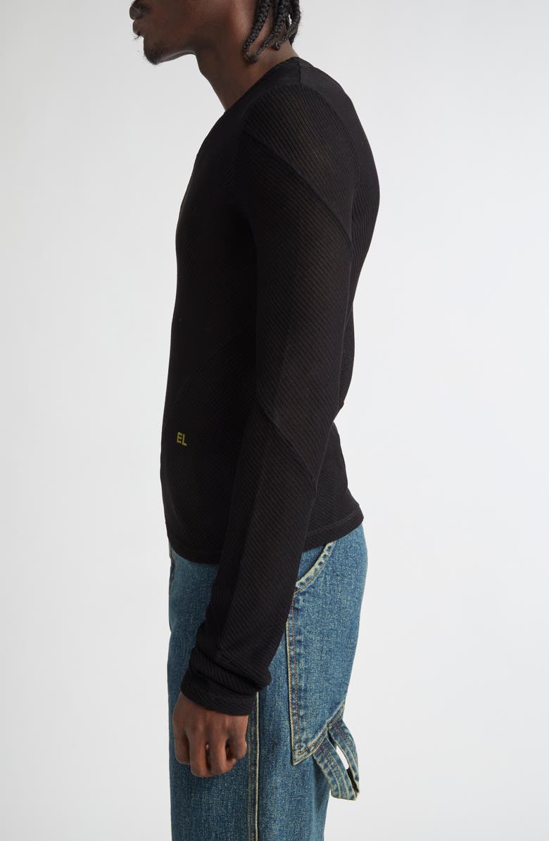 Eckhaus Latta Spiral Long Sleeve T-Shirt, Alternate, color, Jet