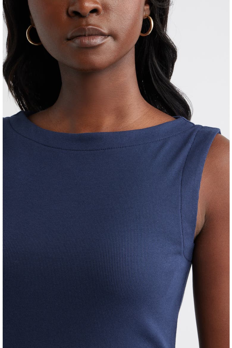 Boat Neck Rib Tank, Alternate, color, NAVY STILL