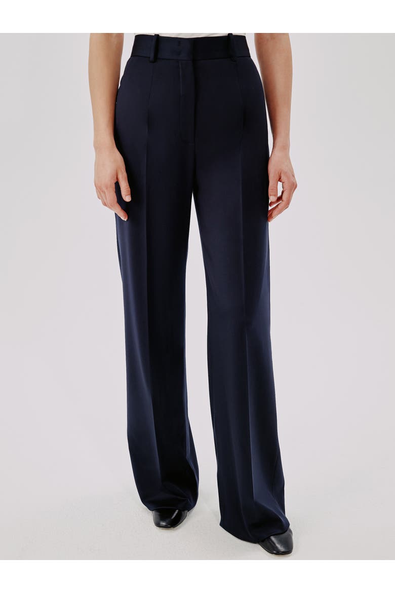 WIDE LEG SUIT PANT, Main, color, NAVY