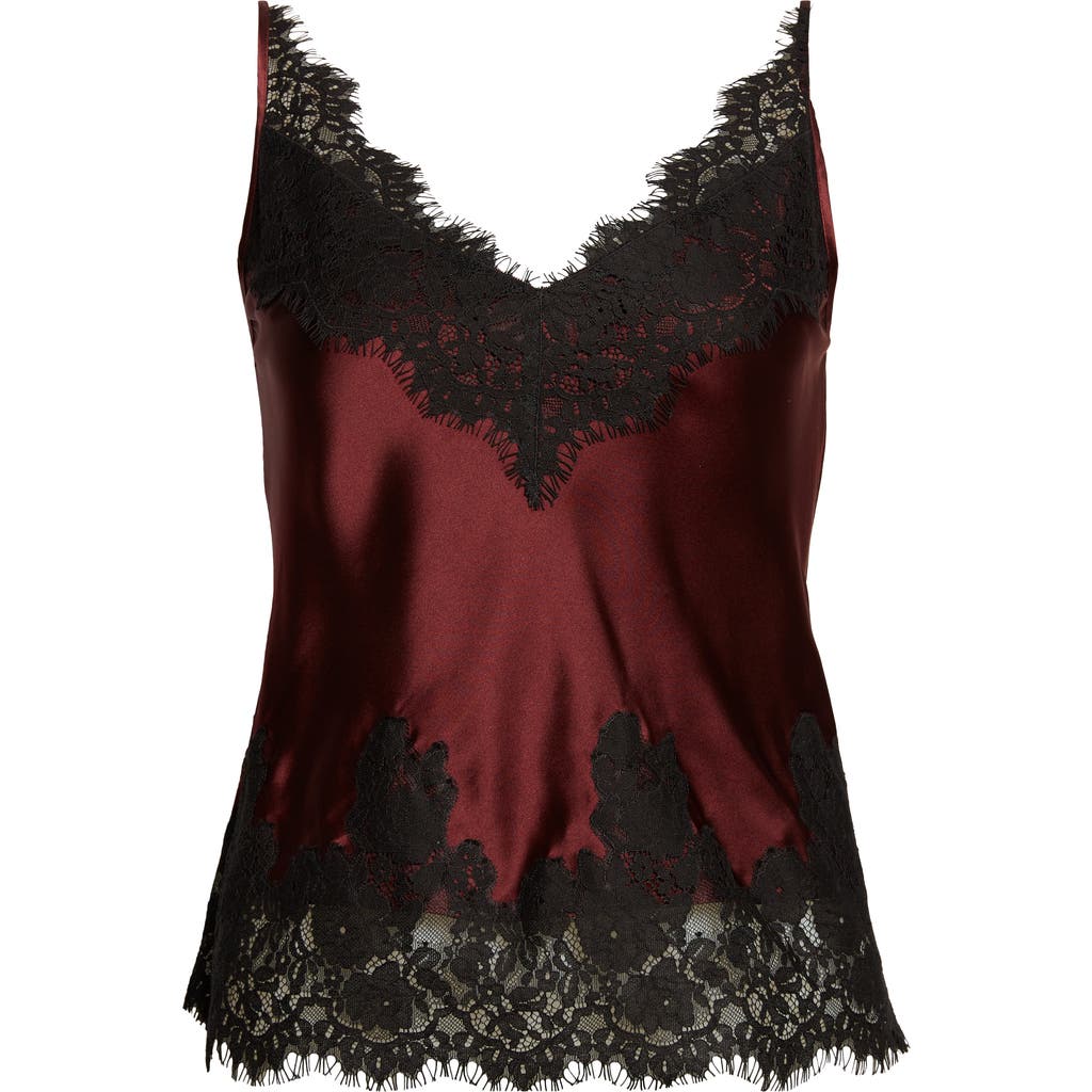 Reiss Rowan Silk Camisole In Burgundy