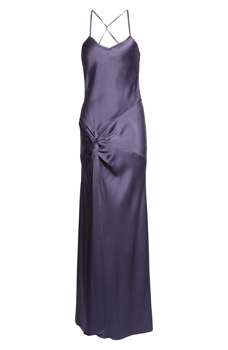 Victoria Beckham Draped Satin Camisole Gown, Main, color, Eclipse