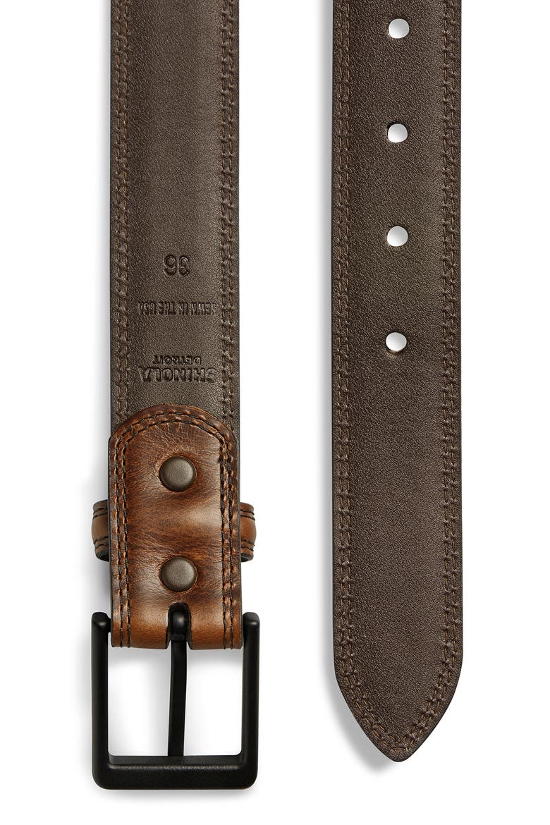 Guardian Leather Belt Set, Alternate, color, BLACK WHISKEY