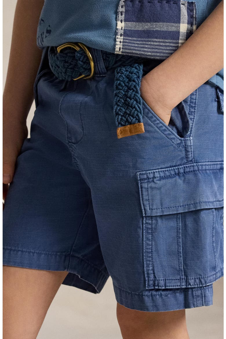 Kids' Cotton Ripstop Cargo Shorts, Alternate, color, EARTH BLUE