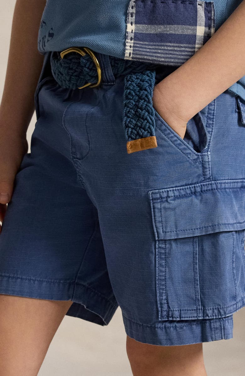 Polo Ralph Lauren Kids' Cotton Ripstop Cargo Shorts, Alternate, color, Earth Blue