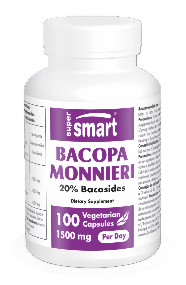 SuperSmart Bacopa Monnieri 1500mg, Main, color, NO COLOR